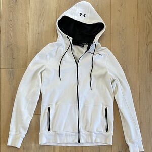 Men’s Under Armour White Hoodie with Black Details